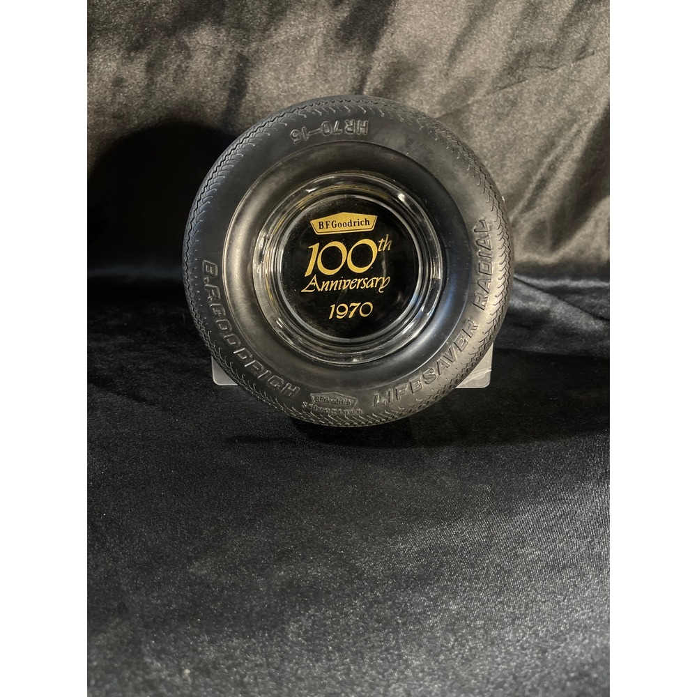 Vintage BF Goodrich 100th Anniversary 1970 Tire Ashtray Akron Ohio Headquarters - Picture 2 of 2